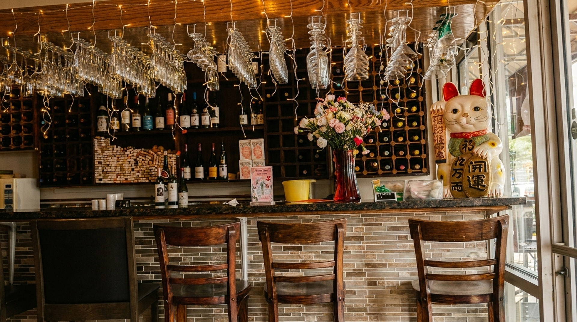 The Lucky Cat Behind The Bar
