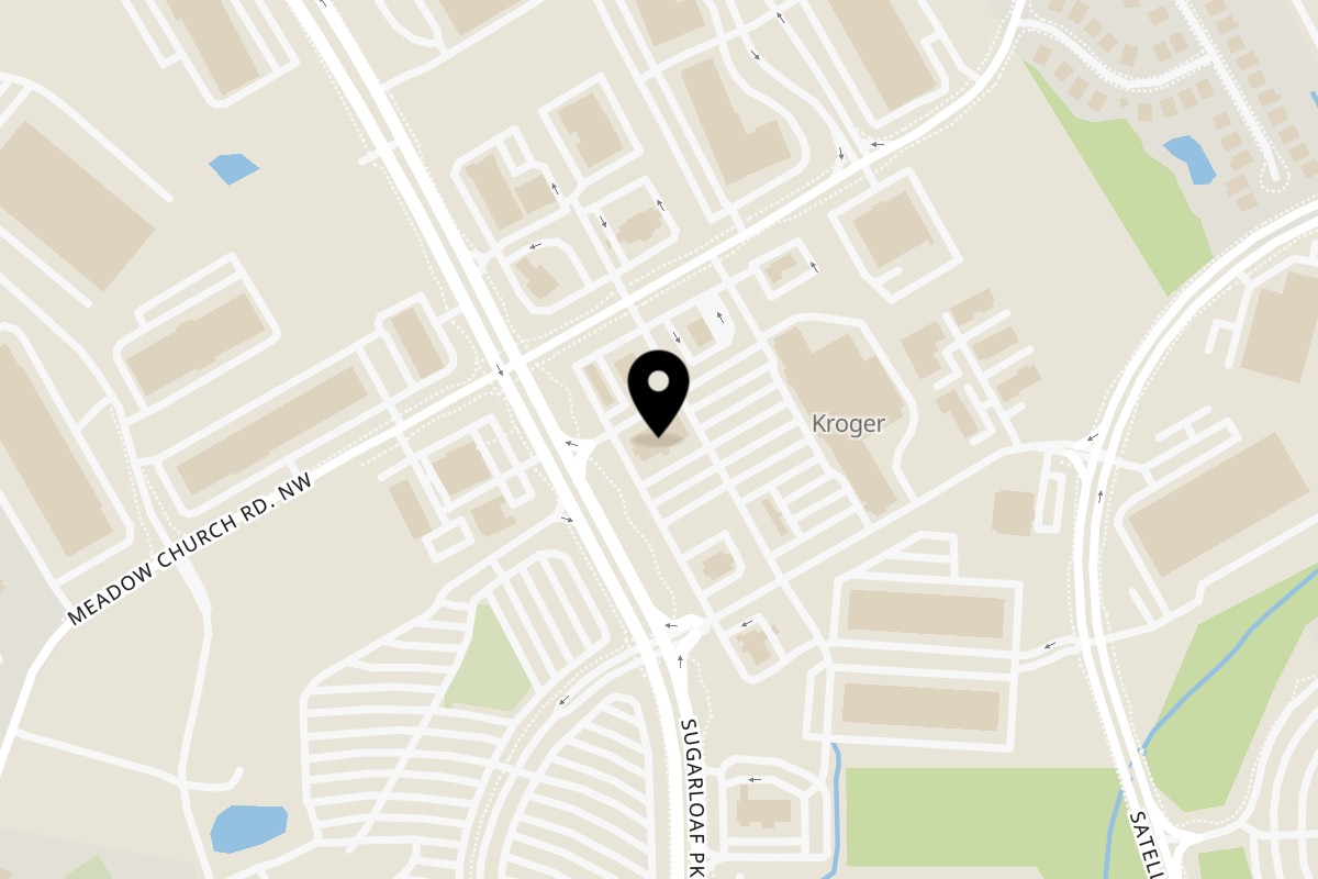 Map showing the location of Red Ginger on 6575 Sugarloaf Pkwy in Duluth